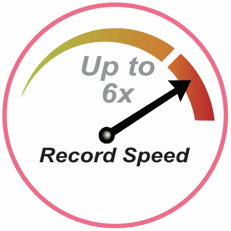 Record Speed - Up to 6x