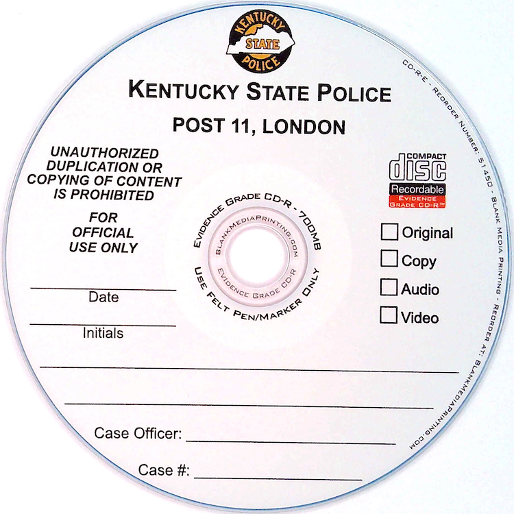 Evidence Grade CD-R™ Physical Disc