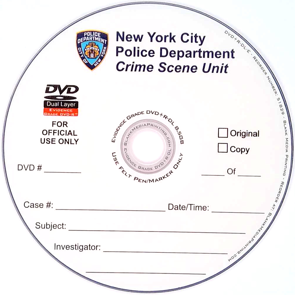 NYPD - Evidence Grade DVD-Dual Layer
