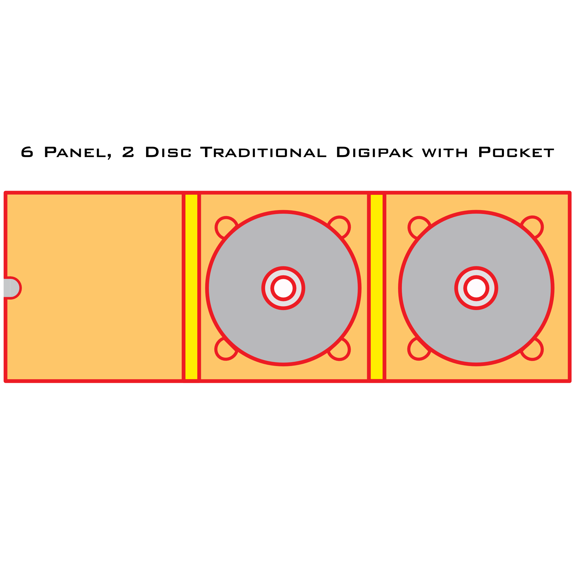 6 Panel, 2 Disc Digipak - Traditional with Pocket