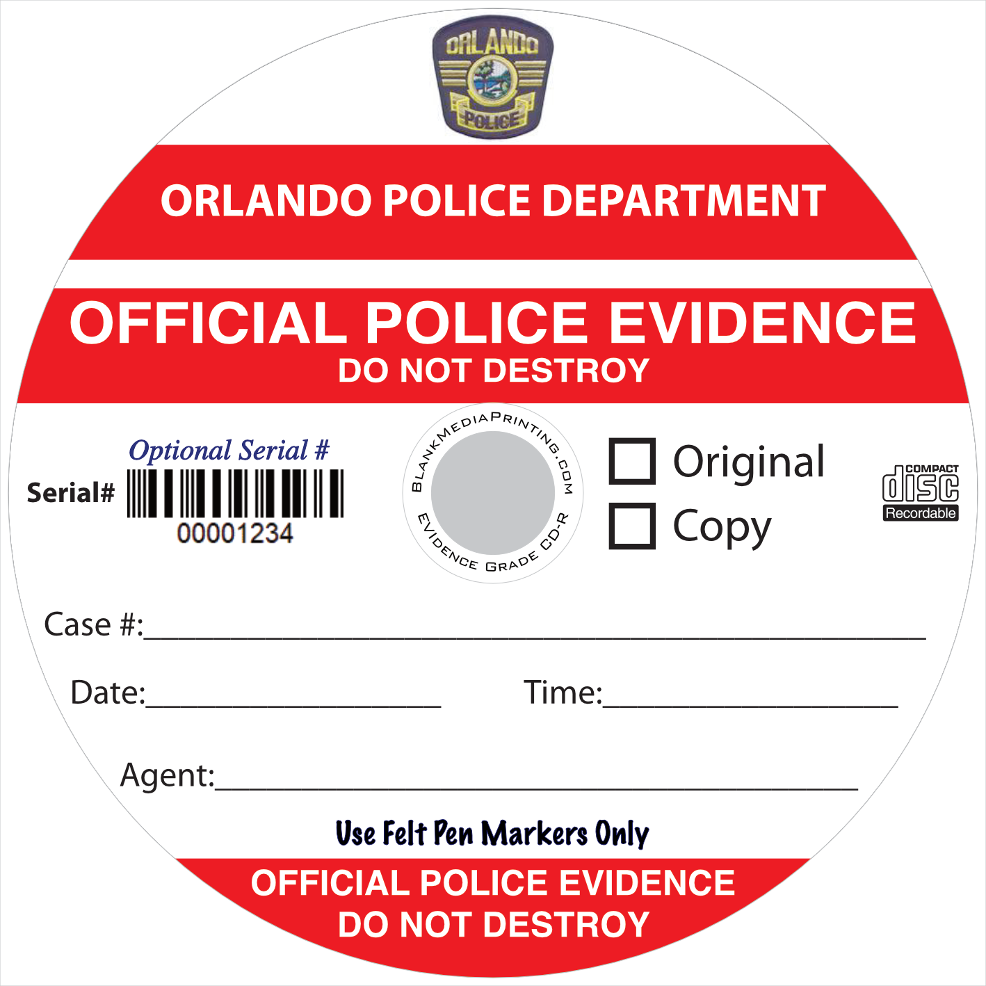 Evidence Grade CD-R™ Evidence Grade CD-R™