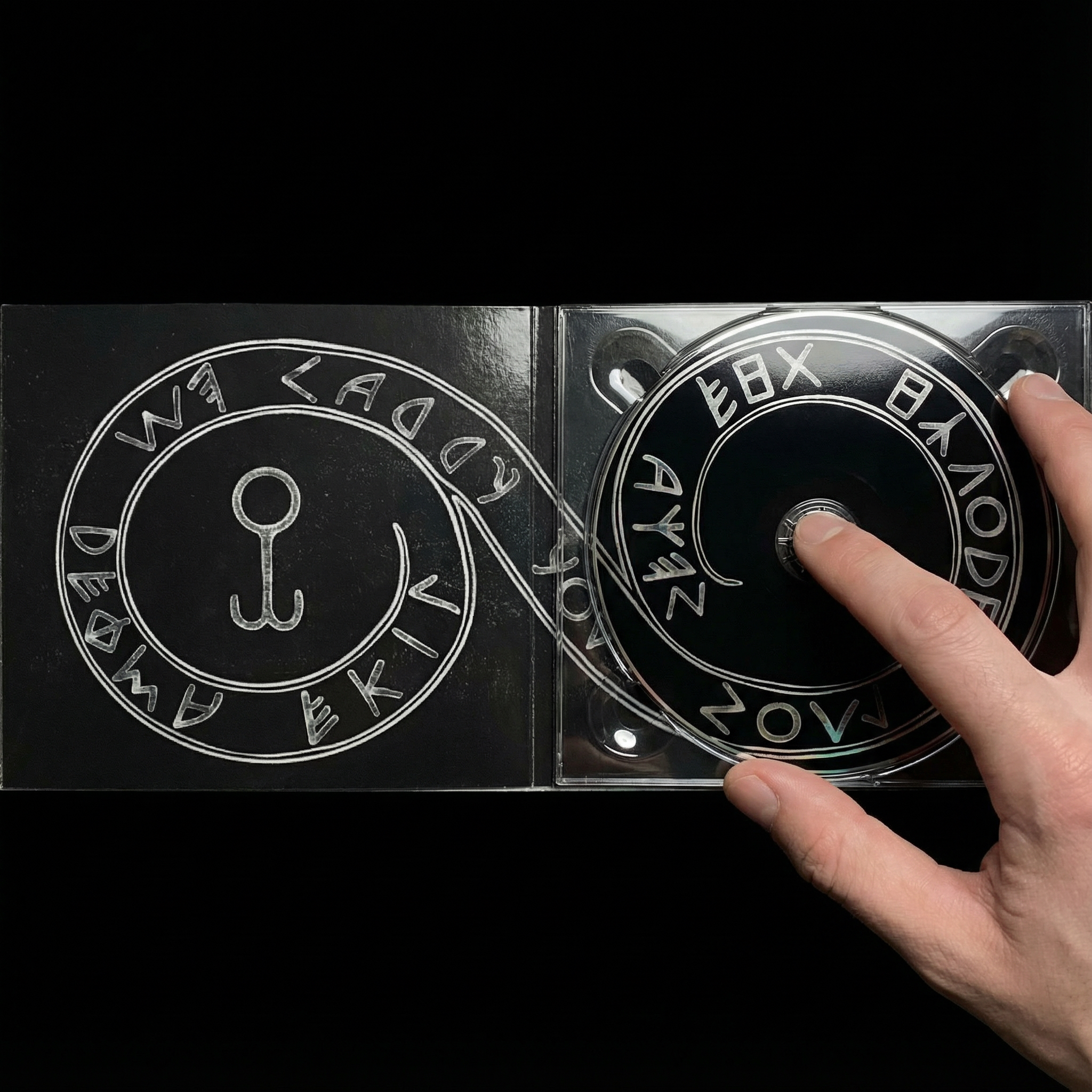 Digipak printed - 4 Panel or 6 Panel Digipak - disc being inserted