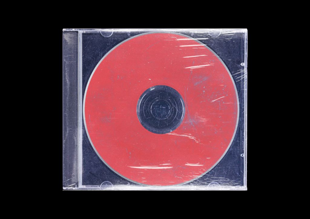 A blank red CD