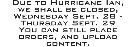 Hurricane Ian - Closed Sept. 28 & 29