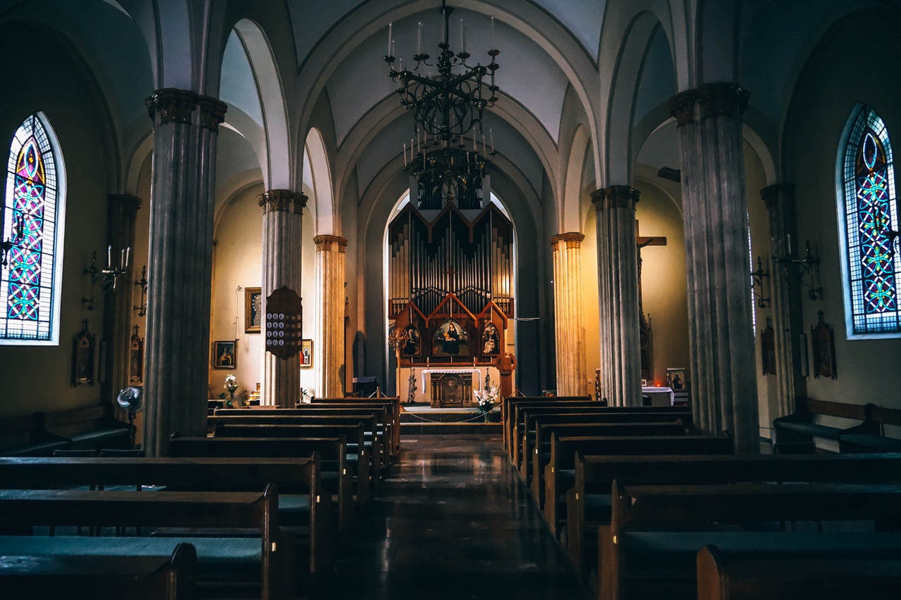 Stained glass church Blank Media Printing