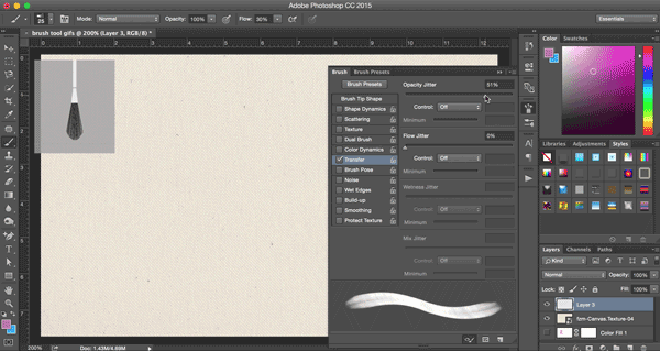 Transfer - Photoshop Brush Palette Cheat Sheet