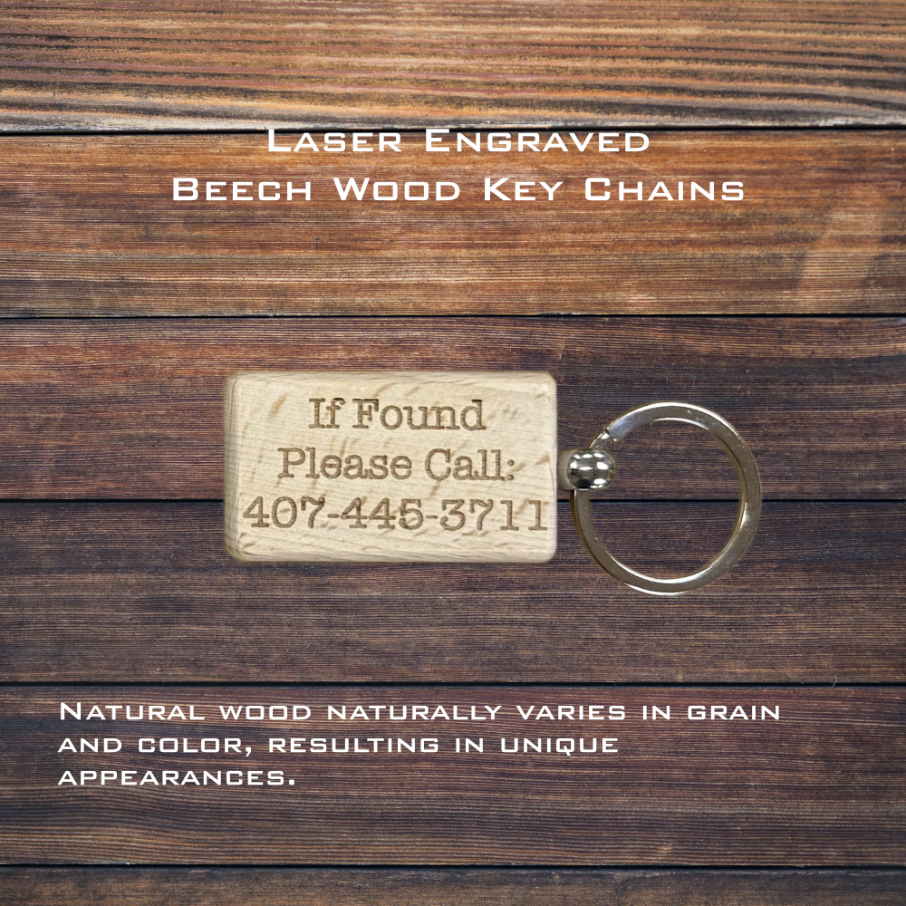 Beech Wood Key Ring
