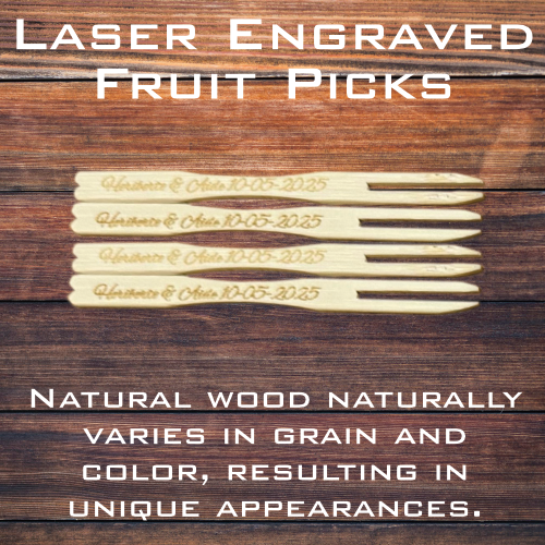 Laser Engraved Fruit Picks