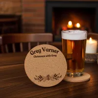 Laser Engraved Round Cork Coasters