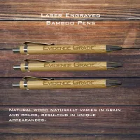Laser Engraved Bamboo Pens