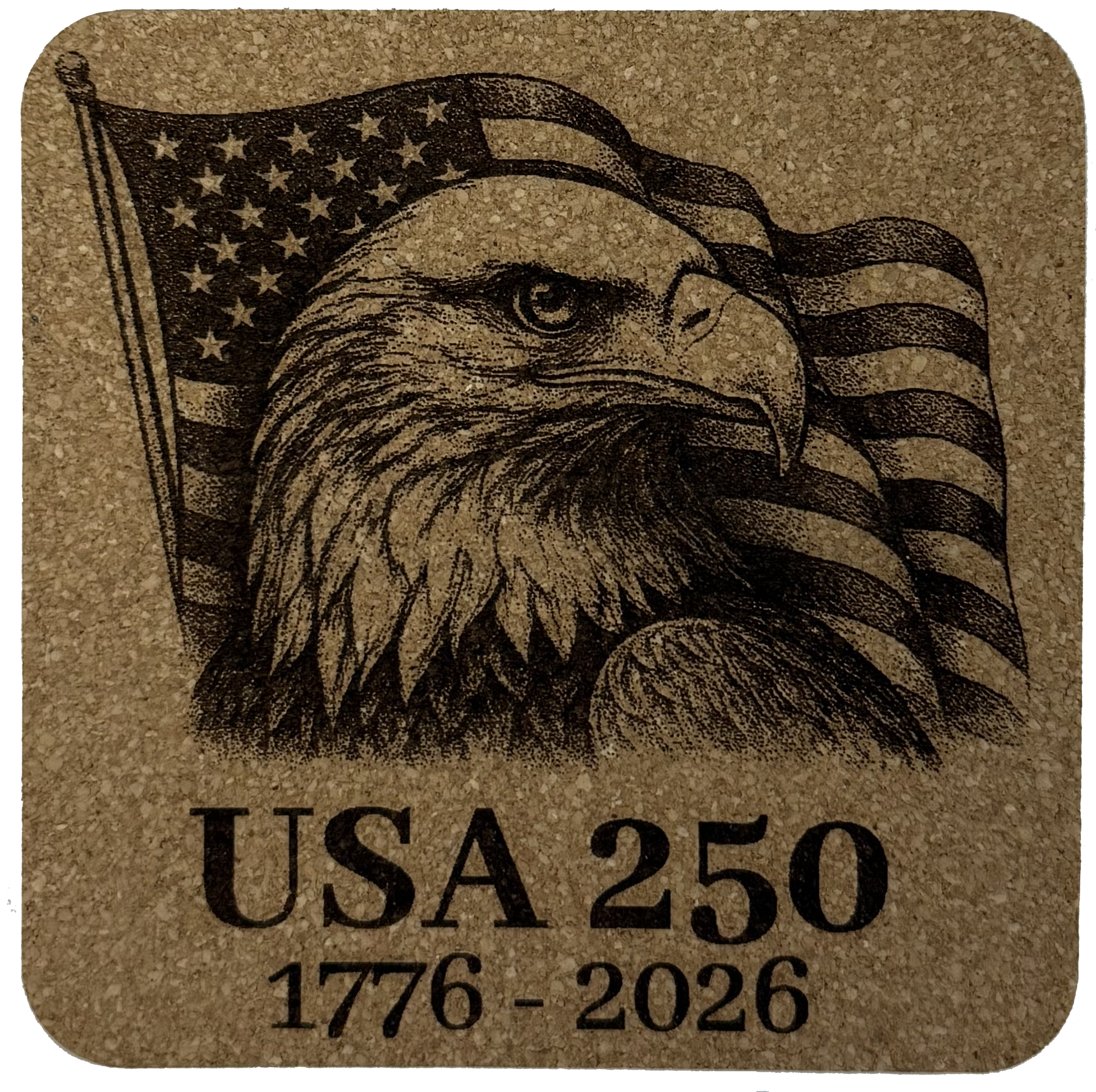 Anniversary USA - 250 Year Cork Coasters Anniversary USA - 250 Year Cork Coasters