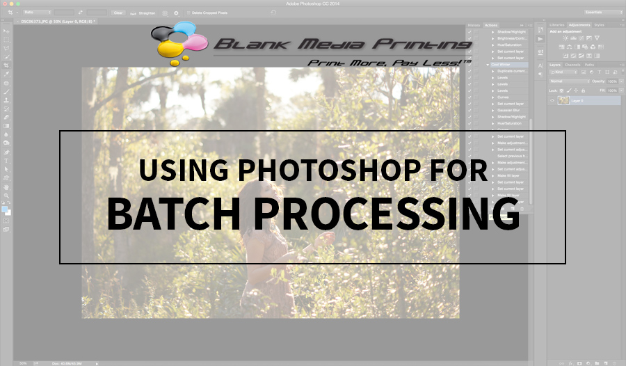 Batch Processing Images in Photoshop using Actions