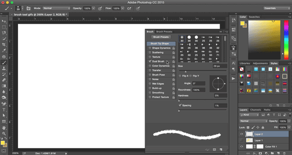 Dual Brush - Photoshop Brush Palette Cheat Sheet